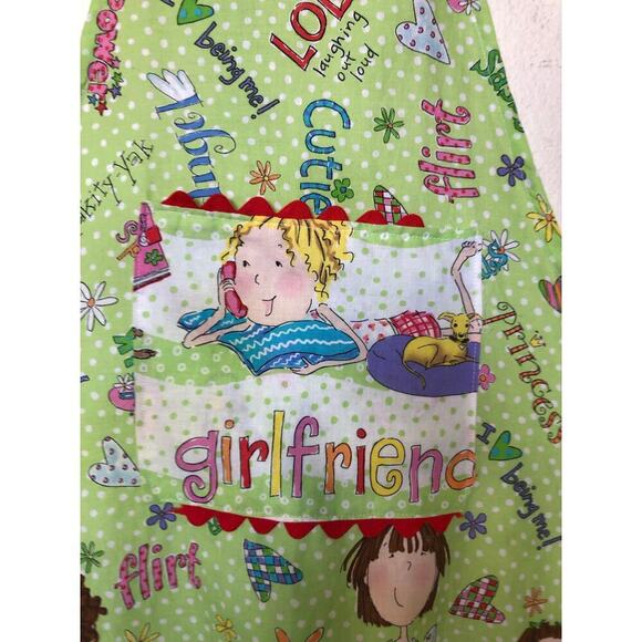 Made Especially for You Girls Apron Friendship Novelty Girls Gift Cotton Green - Picture 9 of 14